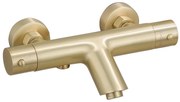 Saniclear Brass thermostatische opbouw badkraan geborsteld messing - mat goud