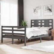 vidaXL Bedframe massief grenenhout grijs 120x200 cm