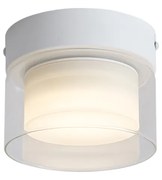 Moderne plafondlamp wit met helder glas  - Puck