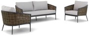 Loungeset 4 personen Aluminium/wicker Taupe  Coco Coco Lanai