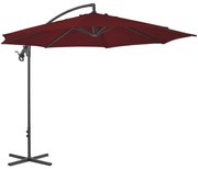 vidaXL Zweefparasol met stalen paal 300 cm bordeauxrood