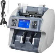 VEVOR Bankbiljettenteller 200 Biljetten Geldtelmachine >800pcs/min Biljettelmachine met 8 Meerdere Modellen en Meerdere Detectie, voor Supermarkten Metro's Automatische Verkopers Detailhandelaren enz