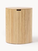 Ronde houten bijzettafel Nele met opbergruimte