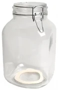 Beugelpot, glas, vierkant, 3 l