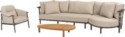 Ezra chaise longue organische loungeset 4 delig teak terre 4 Seasons Outdoor