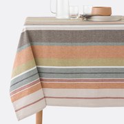 Tafelkleed met strepen van gewassen geweven katoen Antika