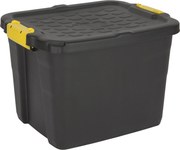 Practo Home opbergkoffer kunststof zwart - 40x50x35cm - 42 liter