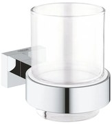 GROHE Essentials Cube glas met houder chroom 40755001