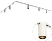 Modern railsysteem met 5 spots wit 1-fase GU10 50mm - Iconic Ruby