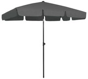 vidaXL Strandparasol 200x125 cm antracietkleurig