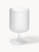 Mondgeblazen wijnglazen Ripple met groefreliëf, 2-delig