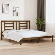 vidaXL Bedframe massief hout honingbruin 180x200 cm 6FT Super King