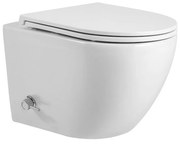 Sanigoods Pieter randloos toiletpot met bidetsproeier wit glans