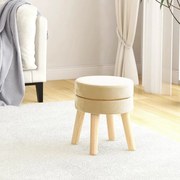 vidaXL Hocker rond fluweel abrikooskleurig