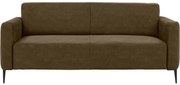 Goossens Bank Key West groen, micro leer, 3-zits, modern design
