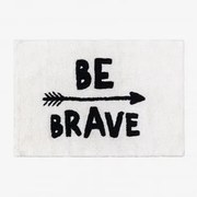 Katoenen Vloerkleed (60x90 Cm) Brave Kids Wit – Zwart - Sklum