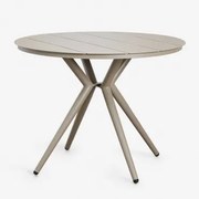 Ronde Eettafel Van Aluminium Valerie Moka Bruin & Ø100 Cm - Sklum