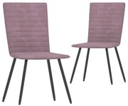 vidaXL Eetkamerstoelen 2 st fluweel roze