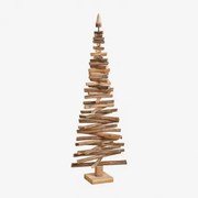 Jingle Teak Houten Kerstboom Bruin – Donker Hout & ↑150 Cm - Sklum