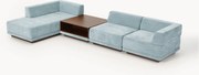 Modulaire hoekbank Colin (4-zits) met salontafel