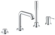 GROHE Essence New afbouwdeel 4 gats badrandkraan met omstel incl. baduitloop handdouche en doucheslang 200cm chroom 19578001