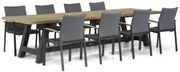 Tuinset 8 personen 330 cm Aluminium/textileen Grijs Lifestyle Garden Furniture Brandon/Trente