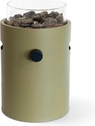 Happy Cocooning Lumi Steel tafelbrander rond 21xH37 cm Olive Green