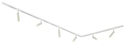 Modern railsysteem met 6 Spot / Opbouwspot / Plafondspots beige met wit 1-fase - Slimline Uzzy G9 Binnenverlichting Lamp