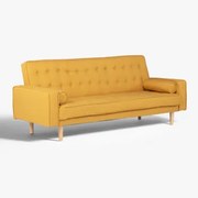Brion 3-zits Slaapbank Linnen Geel – Curry - Sklum