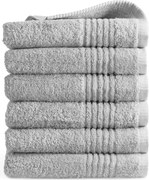 Handdoek Supreme Collectie - 6 stuks - 50x100 - lichtgrijs