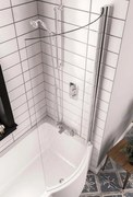 Eastbrook Shannon badwand 80x140cm chroom