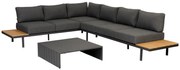 Exotan Hoek Loungeset - Bari - Antraciet - Aluminium - Polywood - Exotan