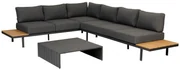 Exotan Hoek Loungeset - Bari - Antraciet - Aluminium - Polywood - Exotan