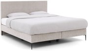 Goossens Boxspring Ease One Incl. Matras, Vlak 140 x 200 cm (=2x 70 x 200 cm) met hoofdbord + 2x matras shapes 1