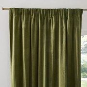 Fluwelen gordijn, met aangerimpelde bies en golf, VELVET
