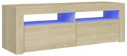 vidaXL Tv-meubel met LED-verlichting 120x35x40 cm sonoma eikenkleurig