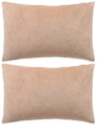 vidaXL 2-delige Sierkussenset 40x60 cm stof beige