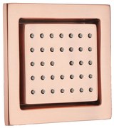 Saniclear Copper inbouw massage jet vierkant geborsteld koper