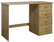 vidaXL Bureau met 4 lades 110x50x74 cm massief grenenhout