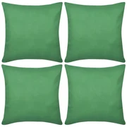 vidaXL Kussenhoezen katoen 80 x 80 cm groen 4 stuks