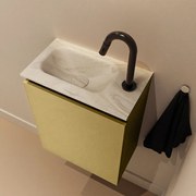 Mondiaz Ture DLux toiletmeubel 40cm oro met wastafel ostra links met kraangat