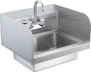 VEVOR Commerciële Handwasbak met Kraan, Kleine Handwasbak, Wandgemonteerde Handwasbak voor Restaurant, Keuken, Bar, Garage en Huis, 432 x 381 x 330 mm