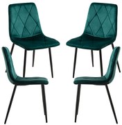 Set 4 Fluwelen Lyke Stoelen