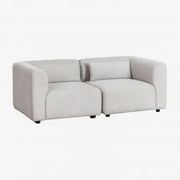Modulaire 2-delige Bank Fogler Stof Lichtgrijze - Sklum
