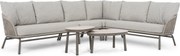 Hoek loungeset 6 personen Rope Taupe Coco Livo