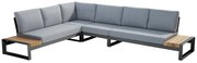 Taste by 4 Seasons Matisse loungebank antraciet  Loungeset    houtkleur weerbestendig