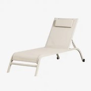Verstelbare Ligstoel Met Kussen Therys Tapioca Beige - Sklum
