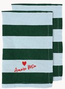 Stoffen servetten Love, 2 stuks