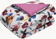 Katoenen satijnen deken met artistieke bloemen