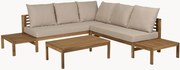 Tuin loungeset Vick van acaciahout, 4-delig